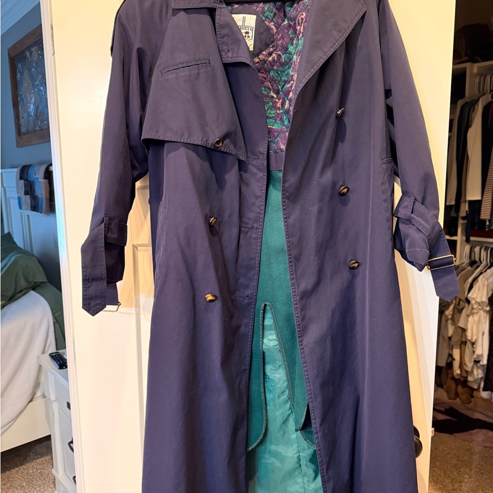 Gallery Deep Blue Trench Coat